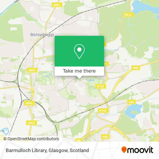 Barmulloch Library, Glasgow map