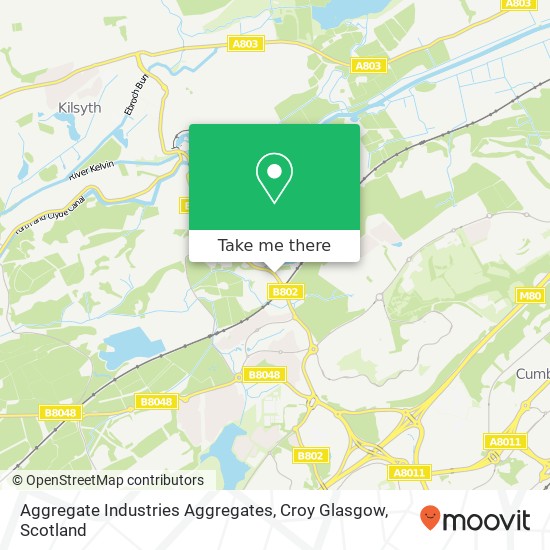 Aggregate Industries Aggregates, Croy Glasgow map