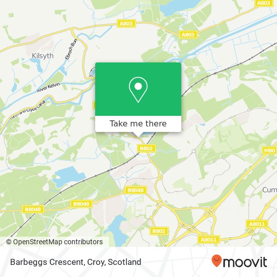 Barbeggs Crescent, Croy map