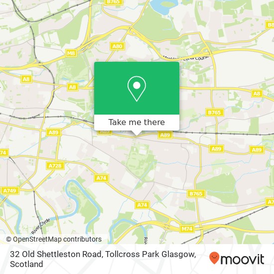 32 Old Shettleston Road, Tollcross Park Glasgow map