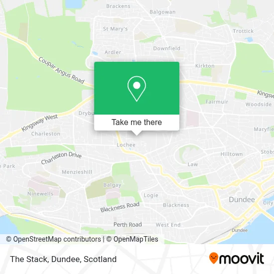 The Stack, Dundee map