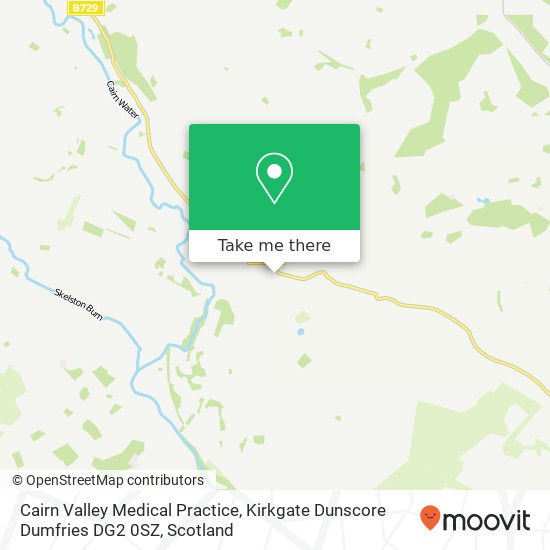 Cairn Valley Medical Practice, Kirkgate Dunscore Dumfries DG2 0SZ map