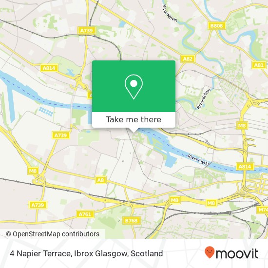 4 Napier Terrace, Ibrox Glasgow map