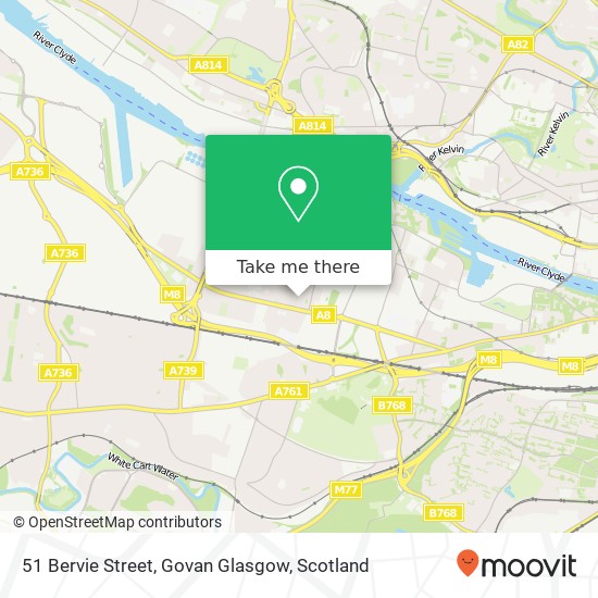 51 Bervie Street, Govan Glasgow map