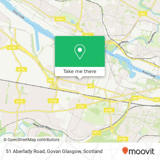 51 Aberlady Road, Govan Glasgow map