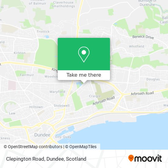 Clepington Road, Dundee map