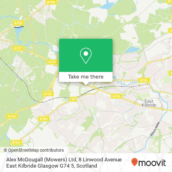 Alex McDougall (Mowers) Ltd, 8 Linwood Avenue East Kilbride Glasgow G74 5 map