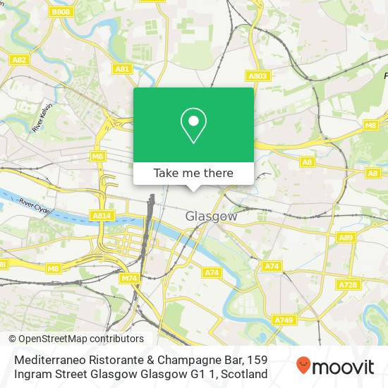 Mediterraneo Ristorante & Champagne Bar, 159 Ingram Street Glasgow Glasgow G1 1 map