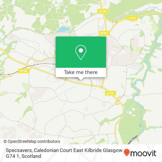 Specsavers, Caledonian Court East Kilbride Glasgow G74 1 map