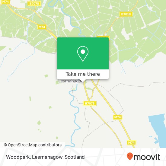 Woodpark, Lesmahagow map