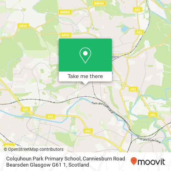 Colquhoun Park Primary School, Canniesburn Road Bearsden Glasgow G61 1 map