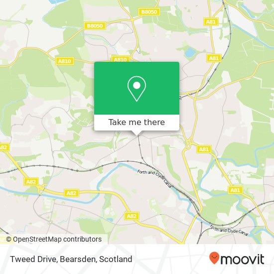 Tweed Drive, Bearsden map