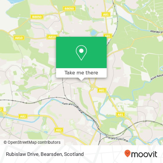 Rubislaw Drive, Bearsden map