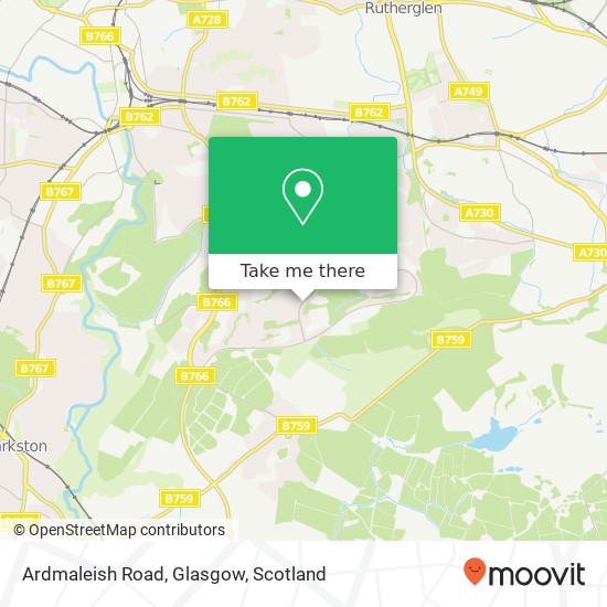 Ardmaleish Road, Glasgow map