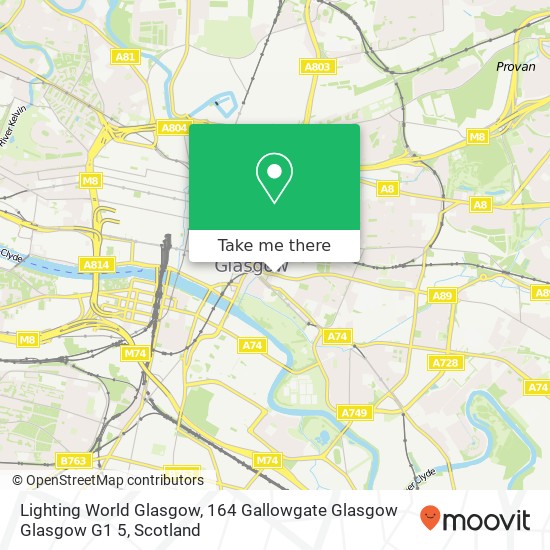 Lighting World Glasgow, 164 Gallowgate Glasgow Glasgow G1 5 map