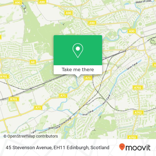 45 Stevenson Avenue, EH11 Edinburgh map