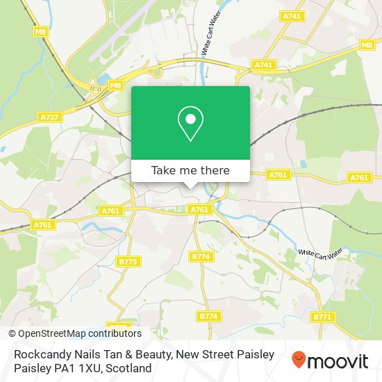 Rockcandy Nails Tan & Beauty, New Street Paisley Paisley PA1 1XU map