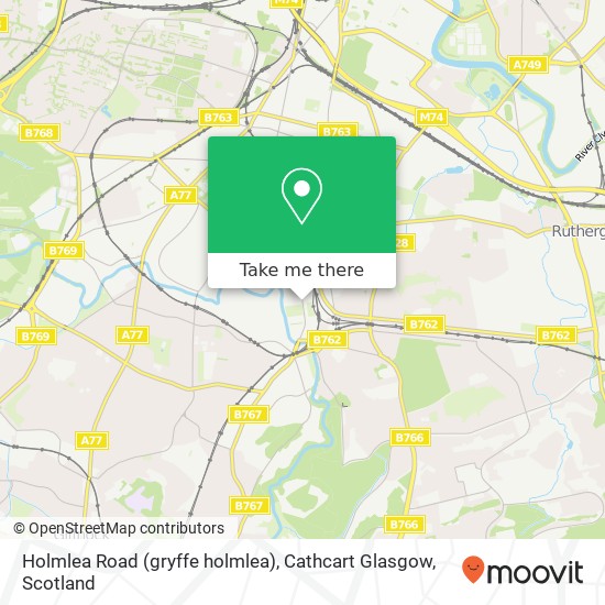 Holmlea Road (gryffe holmlea), Cathcart Glasgow map