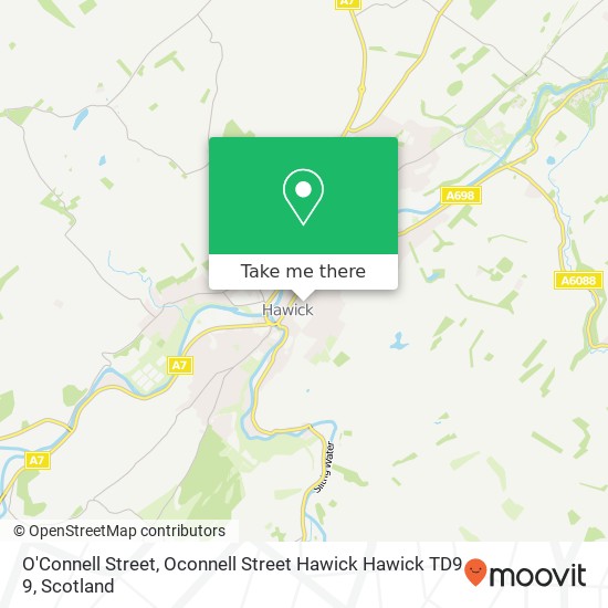 O'Connell Street, Oconnell Street Hawick Hawick TD9 9 map