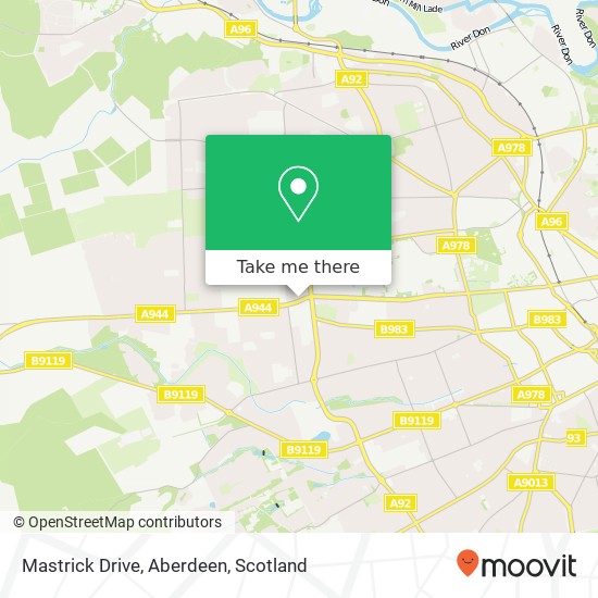 Mastrick Drive, Aberdeen map