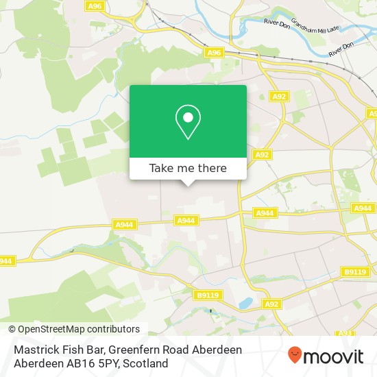 Mastrick Fish Bar, Greenfern Road Aberdeen Aberdeen AB16 5PY map