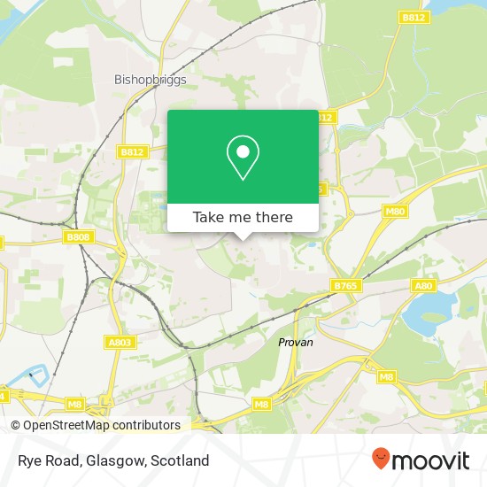 Rye Road, Glasgow map