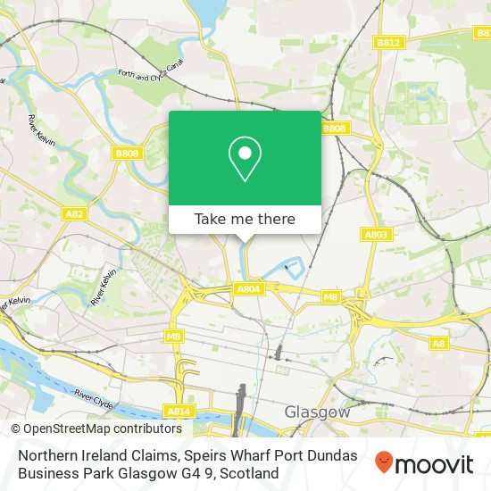 Northern Ireland Claims, Speirs Wharf Port Dundas Business Park Glasgow G4 9 map