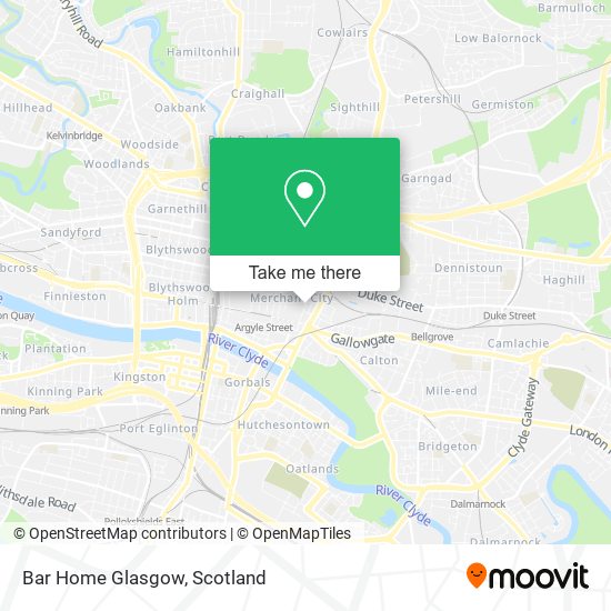 Bar Home Glasgow map