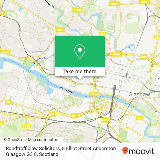Roadtrafficlaw Solicitors, 8 Elliot Street Anderston Glasgow G3 8 map