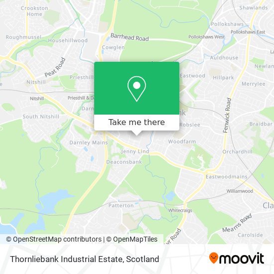 Thornliebank Industrial Estate map