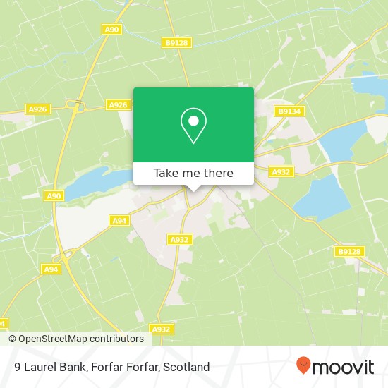 9 Laurel Bank, Forfar Forfar map