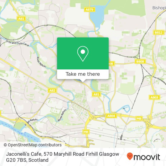 Jaconelli's Cafe, 570 Maryhill Road Firhill Glasgow G20 7BS map