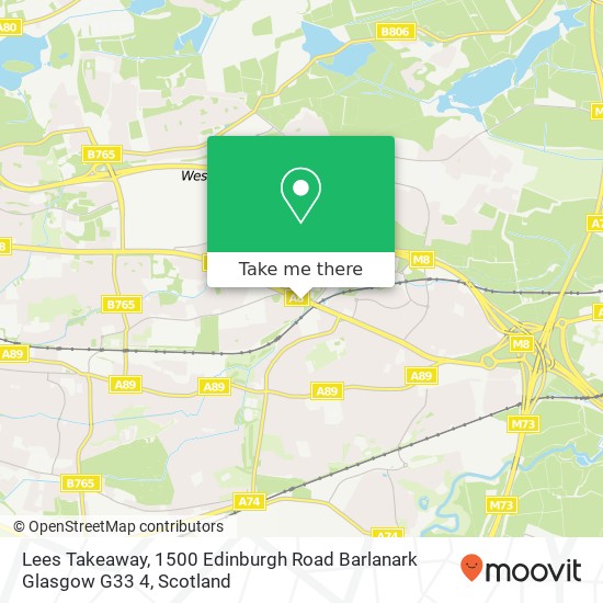 Lees Takeaway, 1500 Edinburgh Road Barlanark Glasgow G33 4 map