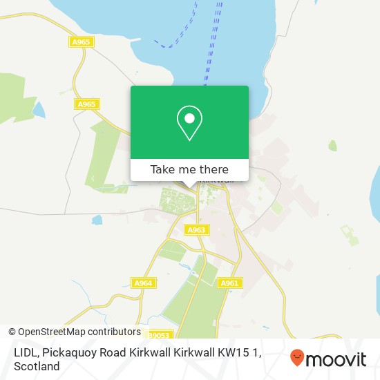 LIDL, Pickaquoy Road Kirkwall Kirkwall KW15 1 map
