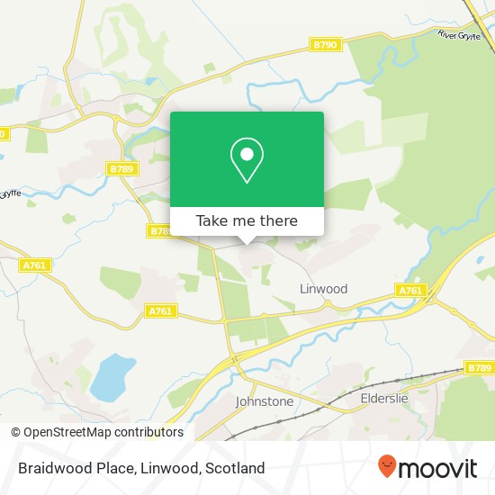 Braidwood Place, Linwood map