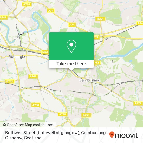 Bothwell Street (bothwell st glasgow), Cambuslang Glasgow map
