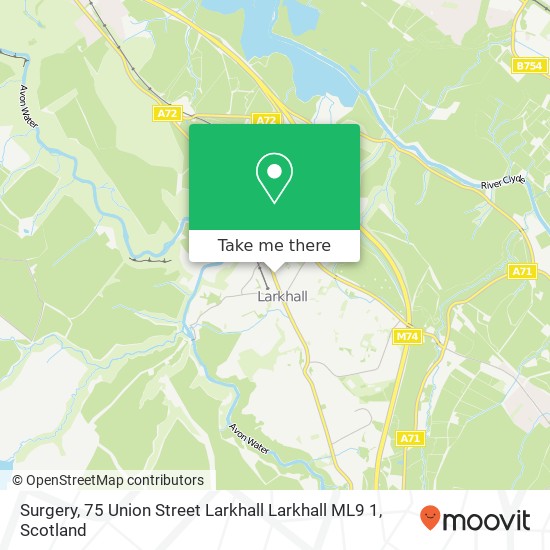 Surgery, 75 Union Street Larkhall Larkhall ML9 1 map