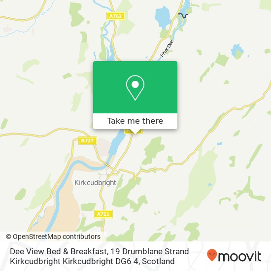 Dee View Bed & Breakfast, 19 Drumblane Strand Kirkcudbright Kirkcudbright DG6 4 map