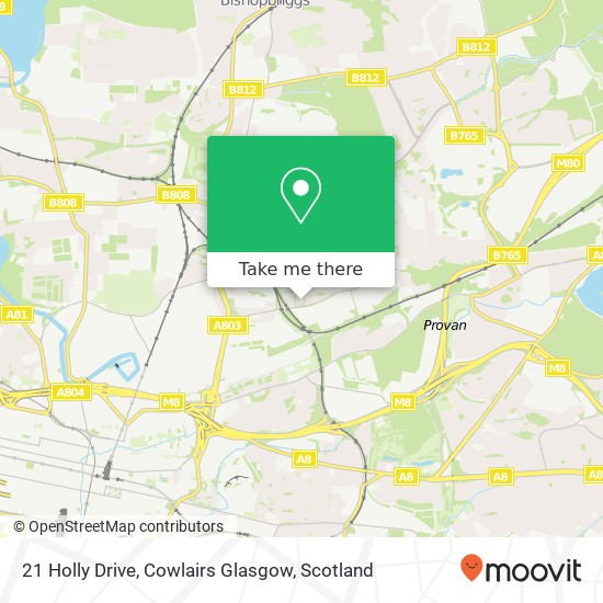 21 Holly Drive, Cowlairs Glasgow map