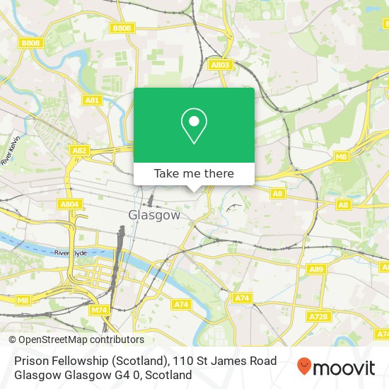 Prison Fellowship (Scotland), 110 St James Road Glasgow Glasgow G4 0 map