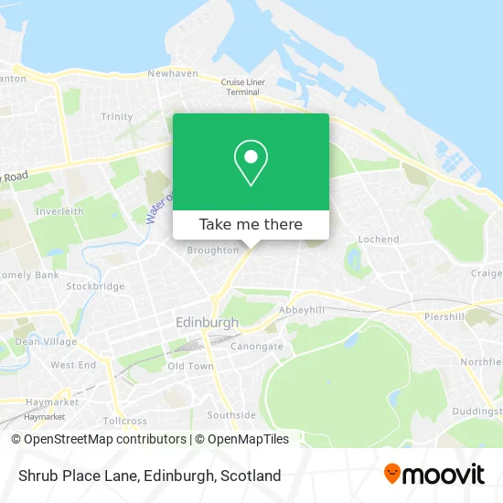 Shrub Place Lane, Edinburgh map