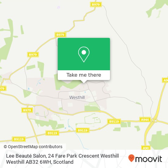 Lee Beauté Salon, 24 Fare Park Crescent Westhill Westhill AB32 6WH map