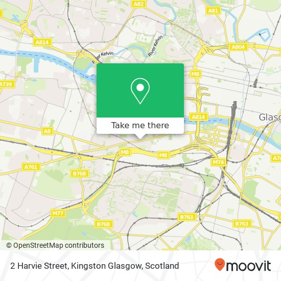 2 Harvie Street, Kingston Glasgow map