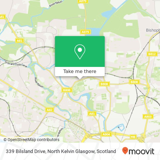 339 Bilsland Drive, North Kelvin Glasgow map