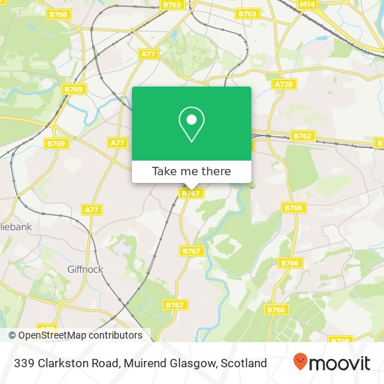 339 Clarkston Road, Muirend Glasgow map
