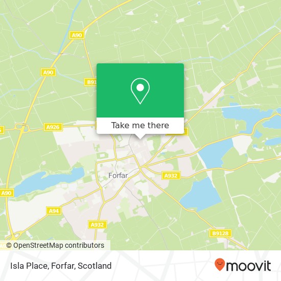 Isla Place, Forfar map