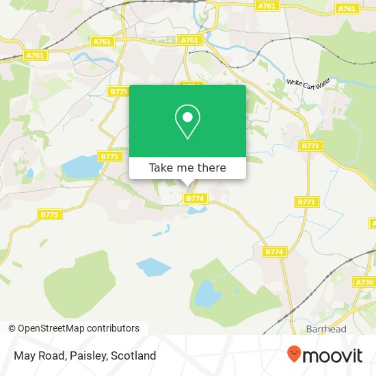 May Road, Paisley map