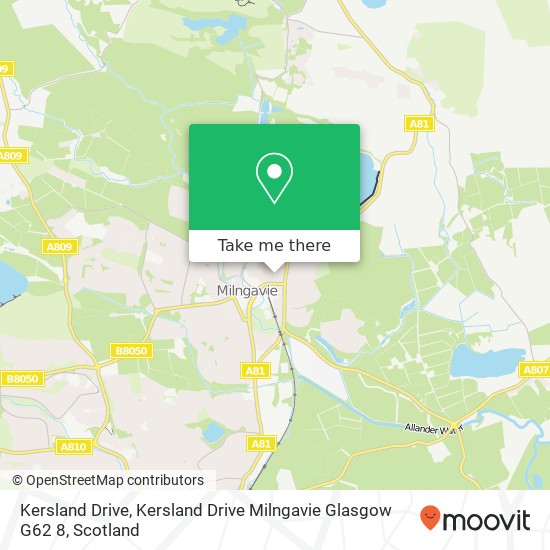 Kersland Drive, Kersland Drive Milngavie Glasgow G62 8 map