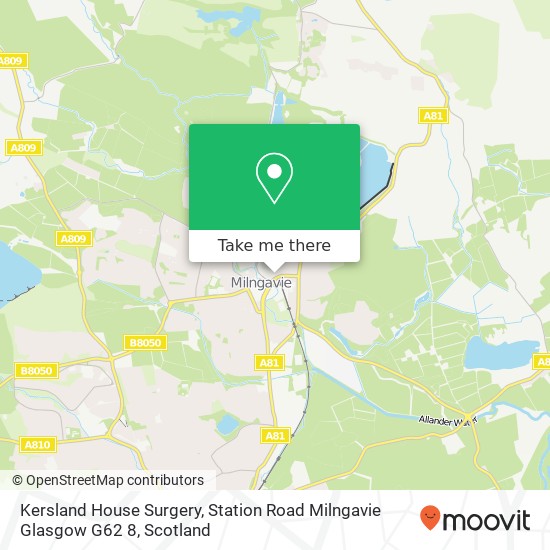 Kersland House Surgery, Station Road Milngavie Glasgow G62 8 map