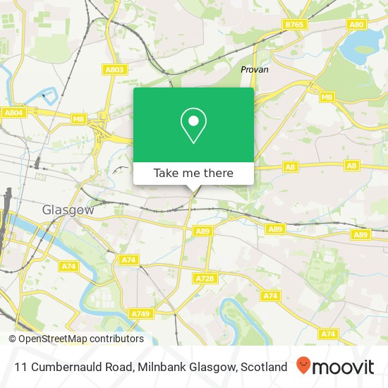 11 Cumbernauld Road, Milnbank Glasgow map